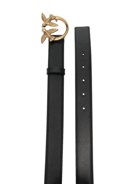 PINKO Love Berry logo-plaque leather belt - Black - zdjęcie produktu nr 2