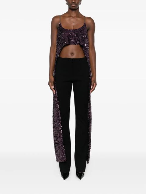 Rabanne sequinned sleeveless top - Purple