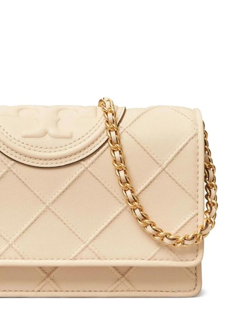 Tory Burch Fleming Soft chain wallet - Neutrals