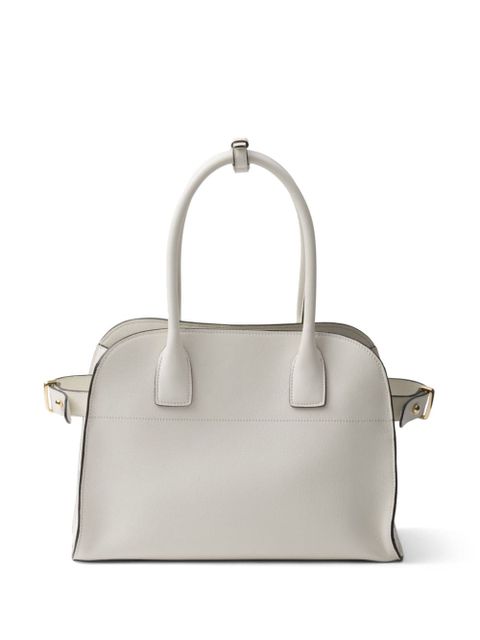 Prada medium logo-stamp leather tote bag - White - zdjęcie produktu nr 2