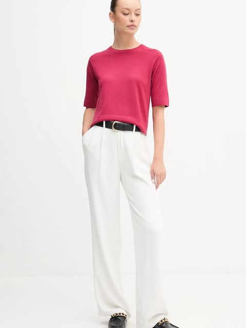 United Colors of Benetton sweter wełniany damskie kolor różowy lekki 11AHD10E6 - zdjęcie produktu nr 2