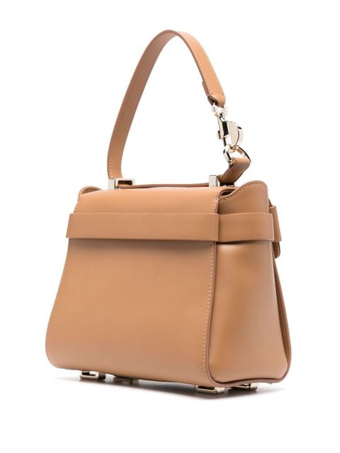 Chloé whipstitch detail leather tote bag - Neutrals