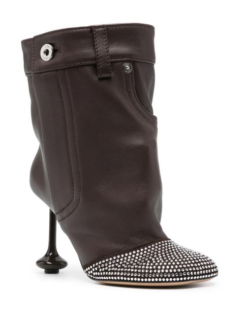 LOEWE Toy 95mm leather boots - Brown - zdjęcie produktu nr 2