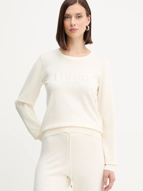 Liu Jo sweter damski kolor beżowy lekki TF5248.MS63L - zdjęcie produktu nr 1