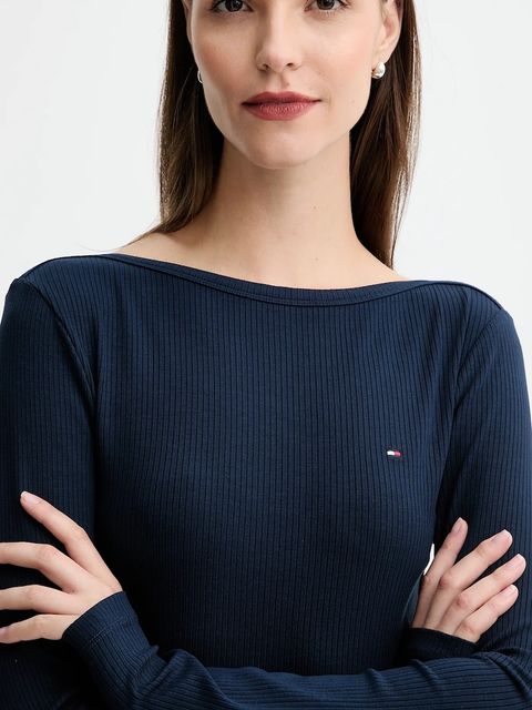 Tommy Hilfiger longsleeve kolor granatowy WW0WW47309