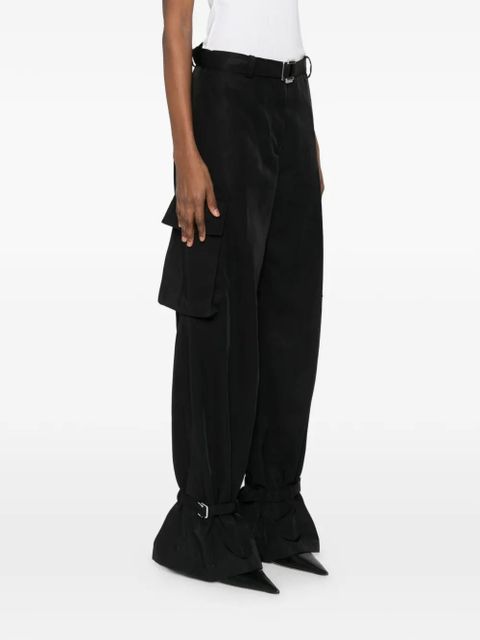 The Attico buckle-detail pocket trousers - Black - zdjęcie produktu nr 2