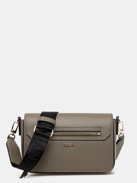 Dkny torebka skórzana kolor zielony R42E3E21 - zdjęcie produktu nr 1