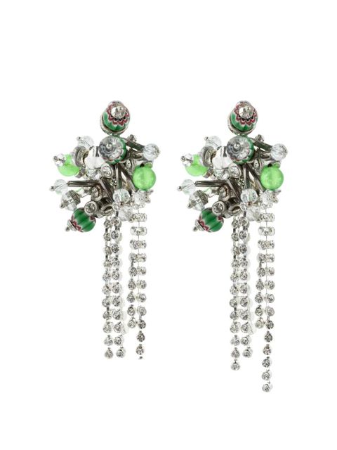 DRIES VAN NOTEN beaded drop earrings - Silver - zdjęcie produktu nr 1