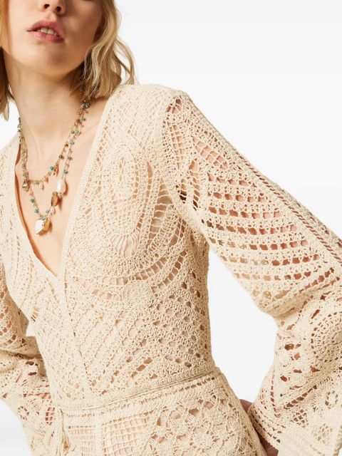 TWINSET crochet-knit playsuit - White