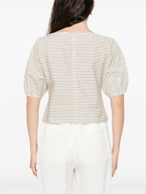 STAUD Didi striped top - Neutrals
