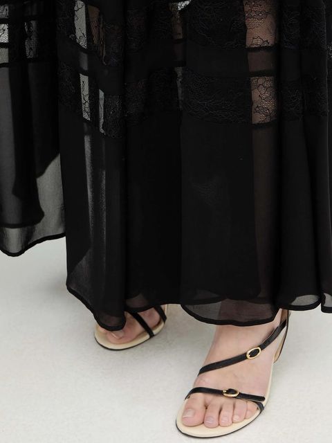 Marella spódnica kolor czarny maxi rozkloszowana 2523106082200