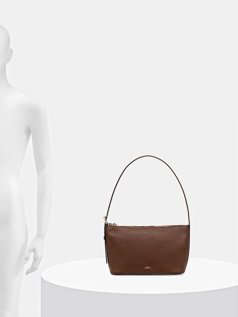 A.P.C. torebka bawełniana Sac Vera Shoulder kolor brązowy PXCBL.F61974