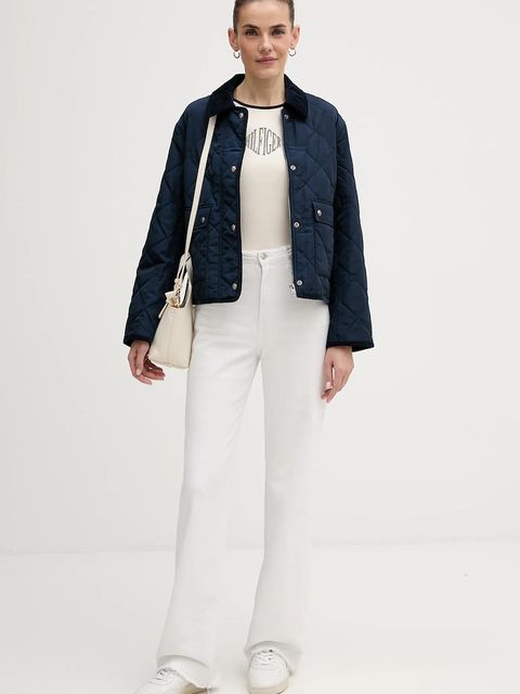 Tommy Hilfiger kurtka kolor granatowy przejściowa WW0WW47998 - zdjęcie produktu nr 2