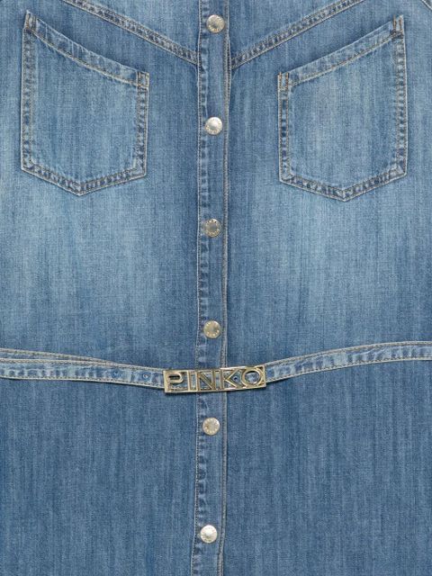 PINKO front pocket belted dress - Blue