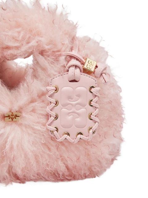 GANNI logo-plaque tote bag - Pink - zdjęcie produktu nr 2