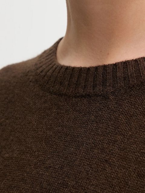 United Colors of Benetton sweter z dodatkiem wełny damski kolor brązowy 1244D10BC