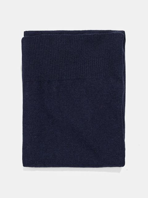 United Colors of Benetton szalik wełniany kolor granatowy gładki 1002DU01E