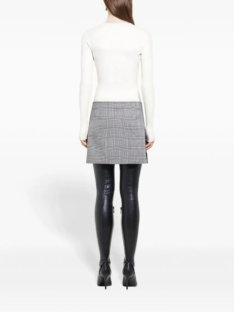 Courrèges Slash ribbed-knit top - White