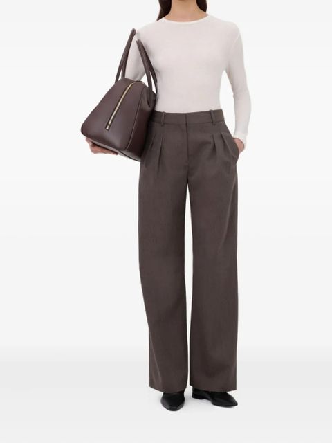 LouLou de Saison Tara pleated twill trousers - Brown - zdjęcie produktu nr 2