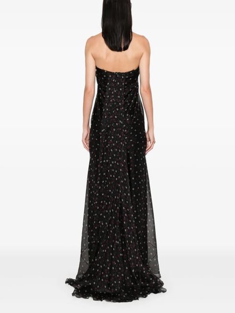 Alexander McQueen strapless silk dress - Black