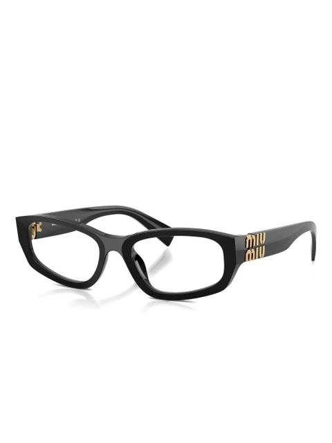 Miu Miu Eyewear logo-detail glasses - Black - zdjęcie produktu nr 2