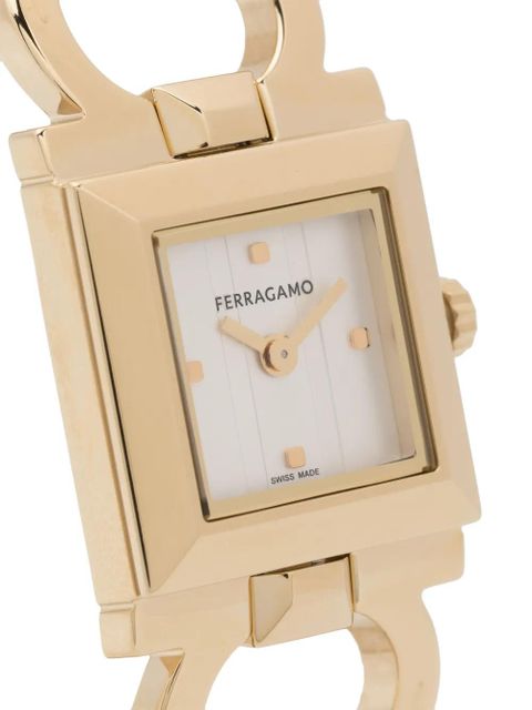 Ferragamo Double Gancini 19mm watch - White