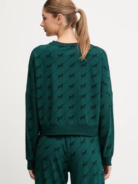 HUGO bluza damska kolor zielony wzorzysta 50545210 - zdjęcie produktu nr 2