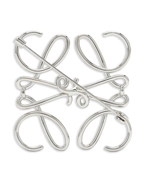 LOEWE pin-fastening logo brooch - Silver