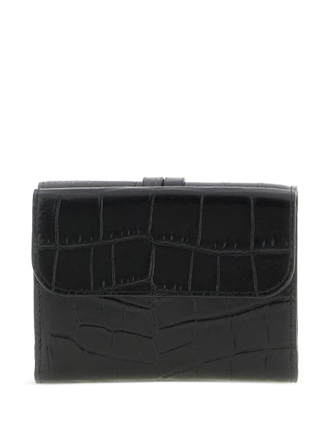 Chloé small Alphabet crocodile-effect leather wallet - Black