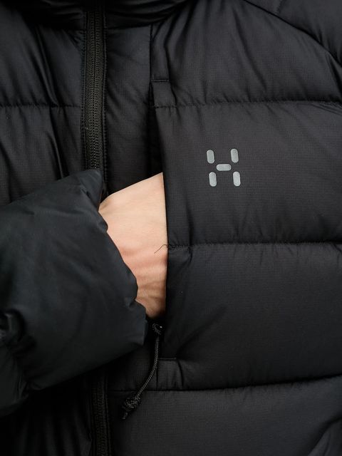 Haglöfs kurtka puchowa Rosson Down damska kolor czarny zimowa 607468