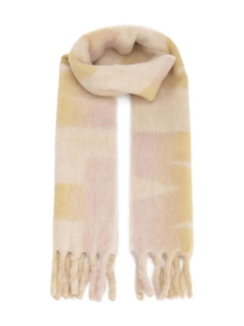 ISABEL MARANT Loliana checked fringed scarf - Neutrals - zdjęcie produktu nr 1