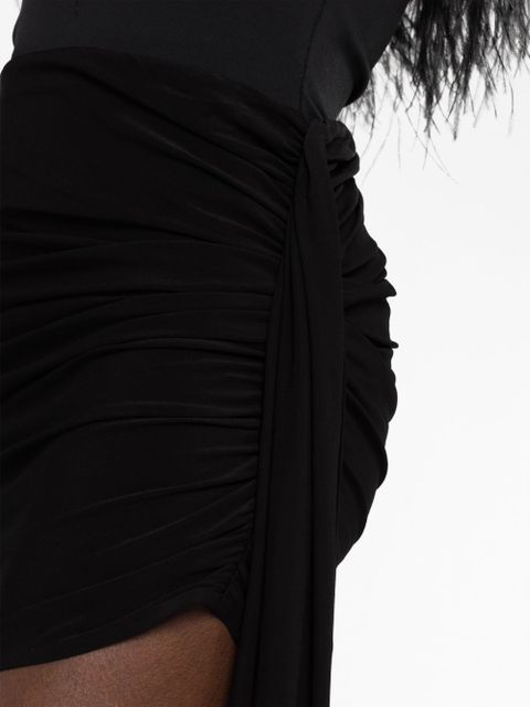 Magda Butrym draped asymmetric miniskirt - Black