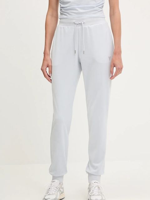 Guess spodnie dresowe welurowe COUTURE damskie kolor niebieski gładkie V3BB27 K0232 - zdjęcie produktu nr 1