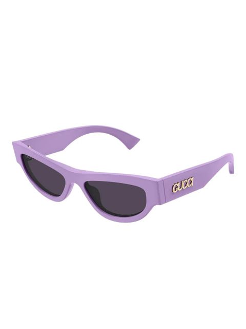 Gucci Eyewear cat-eye logo sunglasses - Purple - zdjęcie produktu nr 2
