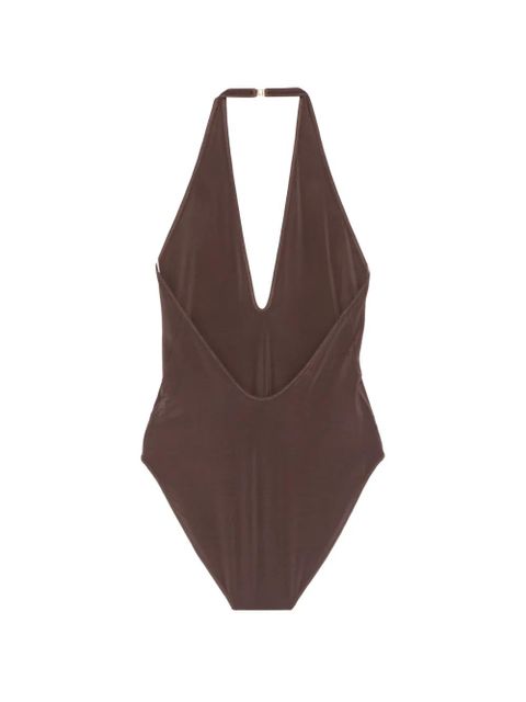 ZIMMERMANN halterneck plunge-neck bodysuit - Brown - zdjęcie produktu nr 2