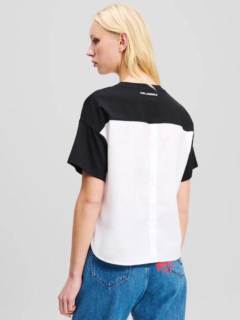 Karl Lagerfeld t-shirt bawełniany IKON damski kolor czarny A1W17135 - zdjęcie produktu nr 2