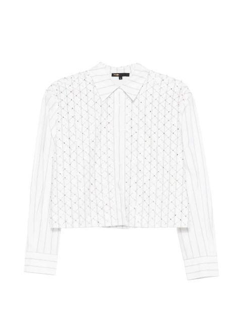 Maje striped embellished shirt - White - zdjęcie produktu nr 1