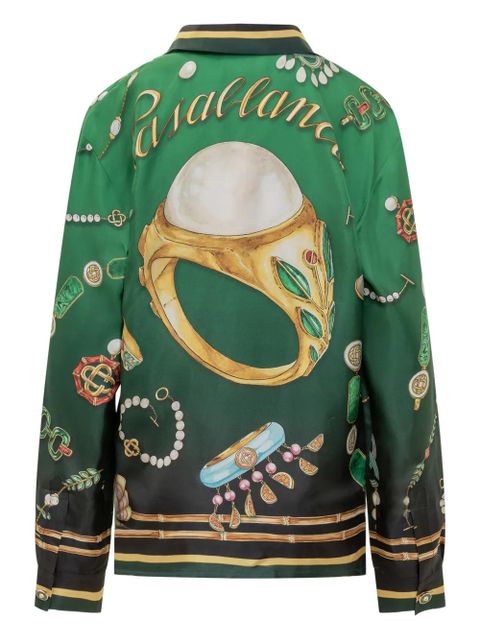 Casablanca La Boîte A Bijoux silk shirt - Green - zdjęcie produktu nr 2