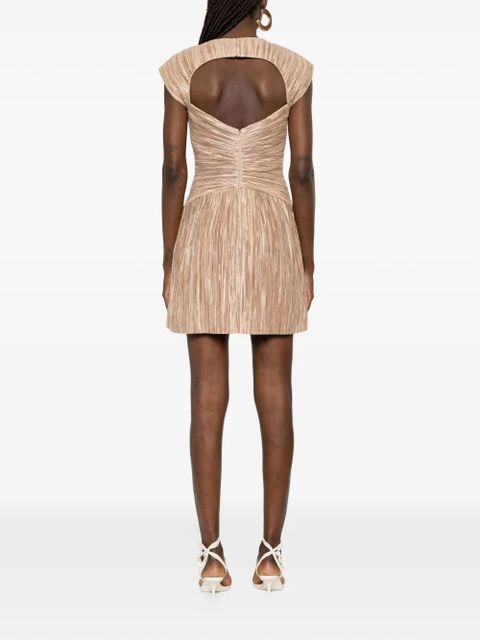 Cult Gaia Andromeda pleated mini dress - Neutrals