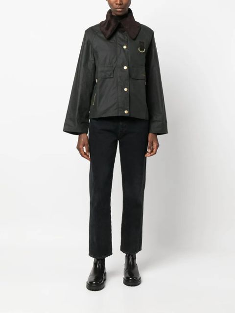 Barbour logo-embroidered oversized jacket - Green - zdjęcie produktu nr 2