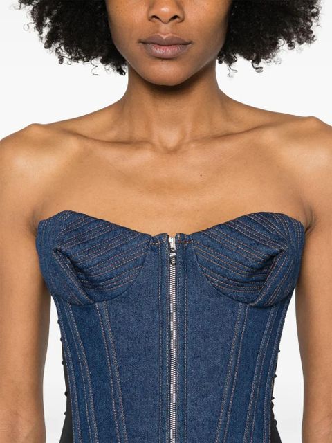 Jean Paul Gaultier denim corset - Blue