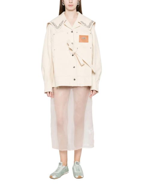 Simone Rocha sailor-collar bow jacket - Neutrals - zdjęcie produktu nr 2