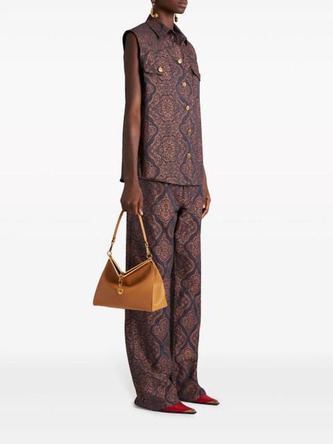 ETRO medium Vela leather shoulder bag - Brown - zdjęcie produktu nr 2