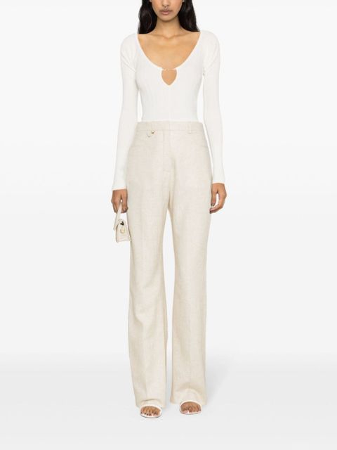 Jacquemus Le Haut Pralu ribbed top - White
