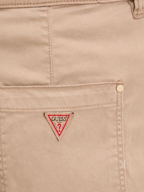 Guess spodnie DAKOTA damskie kolor zielony proste high waist W5GA1Y WH7B1