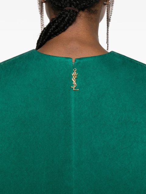 Saint Laurent long-sleeve mini dress - Green