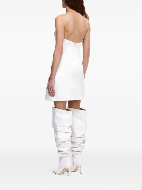 Acler Pendoylan floral-embellished satin dress - White