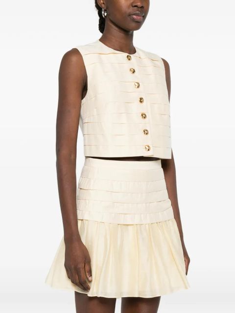 SANDRO Kinsley button waistcoat - Neutrals