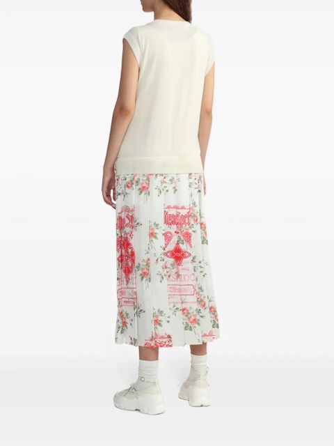 Simone Rocha panelled wool-silk sleeveless dress - White