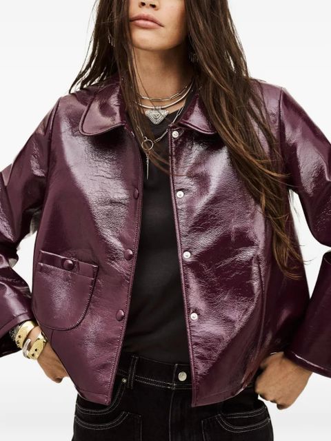 Ba&Sh Meelos buttoned pocket jacket - Purple